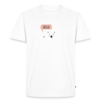 Cute Winter Polar Bear Illustration - Men's Premium Organic T-Shirt - white - Front - Nico (187cm)