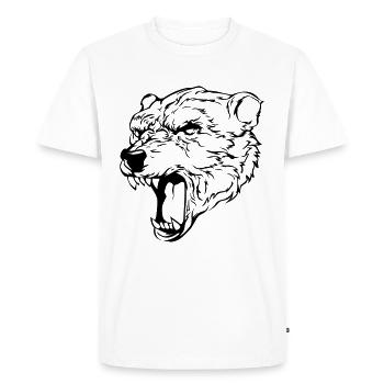 polar bear head bear polar bear head - Men's Premium Organic T-Shirt - white - Front - Nico (187cm)
