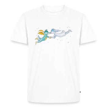 TABALUGA Und Lilli Fliegen - Männer Premium Bio T-Shirt - Weiß - Vorne - Nico (187cm)