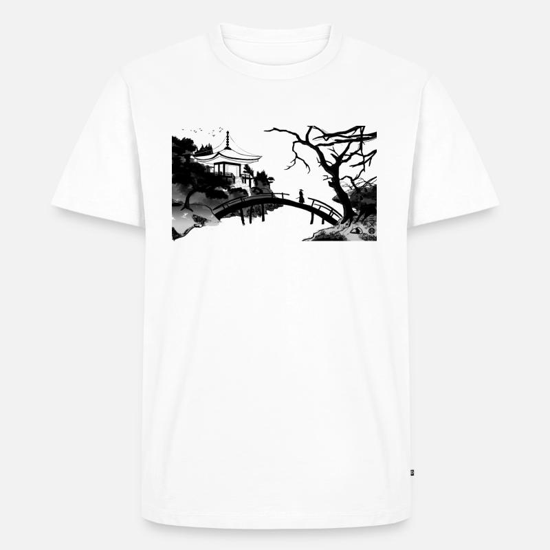 Der Fluss Exon - Männer Premium Bio T-Shirt - Weiß