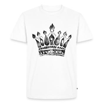 Crown Symbol Royal - Men's Premium Organic T-Shirt - white - Front - Nico (187cm)