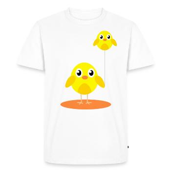 Poussins avec des ballons comme des poussins - T-shirt Premium bio Homme - blanc - Devant - Nico (187cm)