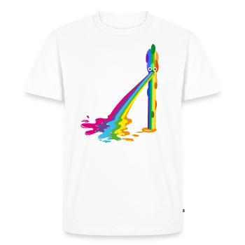 asperges, arc-en-ciel, asperges caca, colorées - T-shirt Premium bio Homme - blanc - Devant - Nico (187cm)