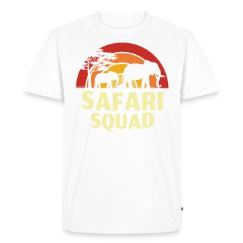 Safari Squad - Men's Premium Organic T-Shirt - white - Front - Nico (187cm)