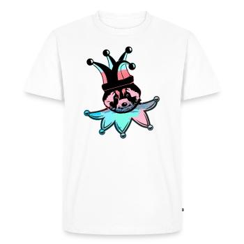 raton laveur, ours, graffiti, peinture, bleu, arlequin - T-shirt Premium bio Homme - blanc - Devant - Nico (187cm)