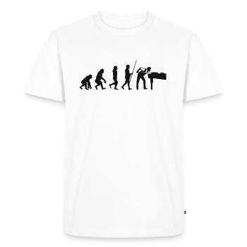 Snooker Billiards Evolution - Men's Premium Organic T-Shirt - white - Front - Nico (187cm)
