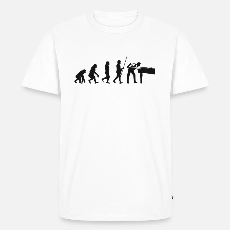 Snooker Billard Evolution - Männer Premium Bio T-Shirt - Weiß