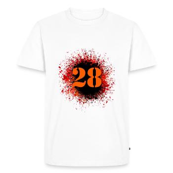 28 nombre de taches - T-shirt Premium bio Homme - blanc - Devant - Nico (187cm)