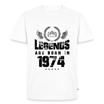 1974 legends born in - T-shirt Premium bio Homme - blanc - Devant - Nico (187cm)