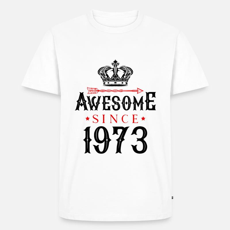 1973 awesome since - Männer Premium Bio T-Shirt - Weiß