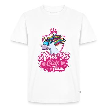 apres ski licorne équipe filles - T-shirt Premium bio Homme - blanc - Devant - Nico (187cm)