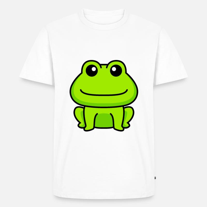 Frosch Comic Tier - Männer Premium Bio T-Shirt - Weiß