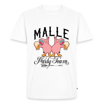 Équipe Malle Party - T-shirt Premium bio Homme - blanc - Devant - Nico (187cm)