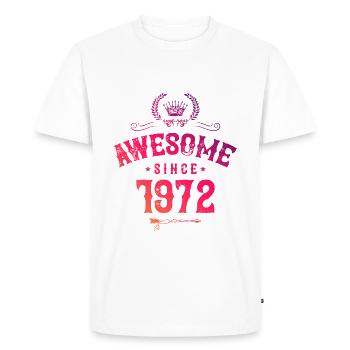 1972 génial depuis - T-shirt Premium bio Homme - blanc - Devant - Nico (187cm)