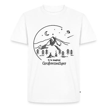 Großvenediger C’est magique tour de montagne Tour Souvenirs - T-shirt Premium bio Homme - blanc - Devant - Nico (187cm)