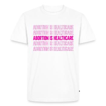 abortion is healthcare - Men's Premium Organic T-Shirt - white - Front - Nico (187cm)