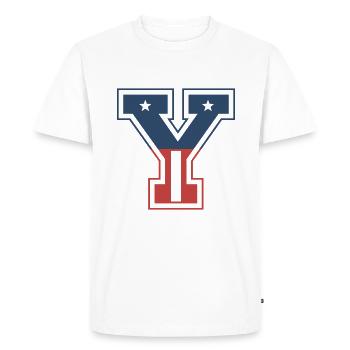 Letter Y USA - Men's Premium Organic T-Shirt - white - Front - Nico (187cm)