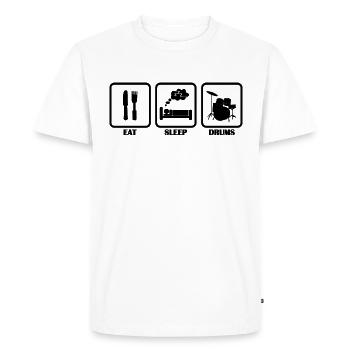 Idée cadeau mangeur de tambours de couchage - T-shirt Premium bio Homme - blanc - Devant - Nico (187cm)
