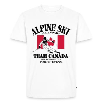 ski - alpine - apres - canada - T-shirt Premium bio Homme - blanc - Devant - Nico (187cm)