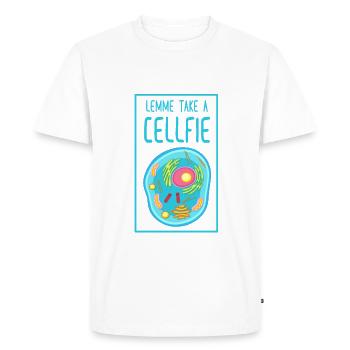 Biology Cellfie Biological cell - Men's Premium Organic T-Shirt - white - Front - Nico (187cm)