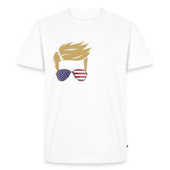 Save America - Men's Premium Organic T-Shirt - white - Front - Nico (187cm)