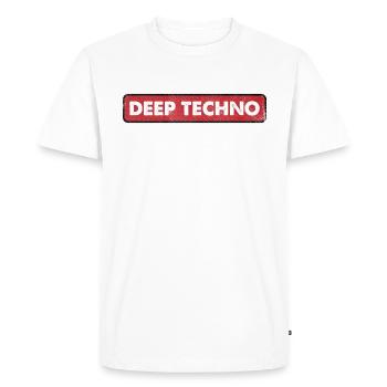 Deep Techno - Men's Premium Organic T-Shirt - white - Front - Nico (187cm)