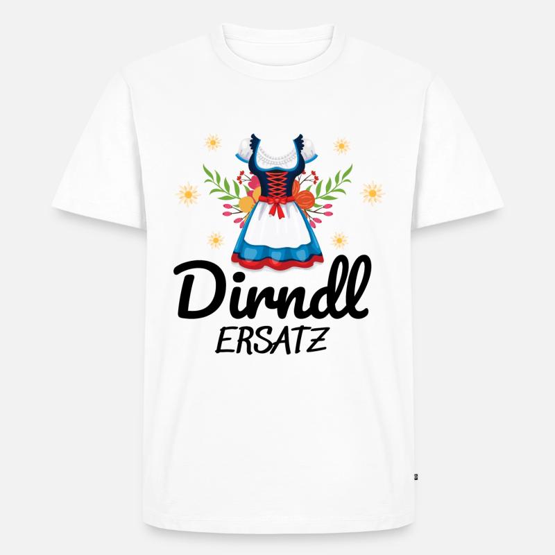 Dirndl Ersatz - Männer Premium Bio T-Shirt - Weiß