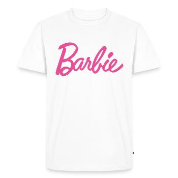 Barbie Logo Classique - T-shirt Premium bio Homme - blanc - Devant - Nico (187cm)