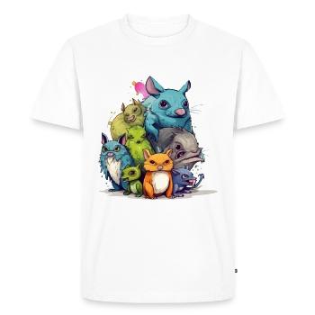 Les streums n°2 - T-shirt Premium bio Homme - blanc - Devant - Nico (187cm)