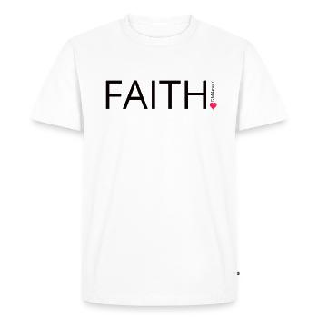 Faith George Michael Fan Gift - Men's Premium Organic T-Shirt - white - Front - Nico (187cm)