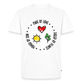 Love sun plants vegan eco sustainability green - Men's Premium Organic T-Shirt - white - Front - Nico (187cm)