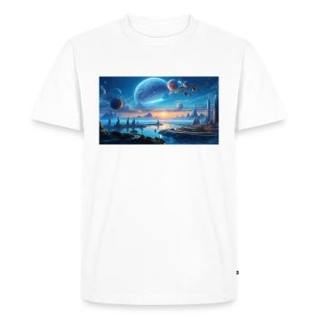monde lointain - T-shirt Premium bio Homme - blanc - Devant - Nico (187cm)