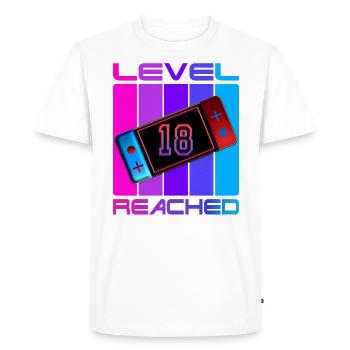 18 ans - Cadeau pour 18 ans - T-shirt Premium bio Homme - blanc - Devant - Nico (187cm)
