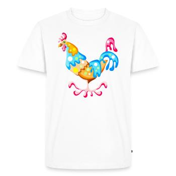 coq girouette - T-shirt Premium bio Homme - blanc - Devant - Nico (187cm)