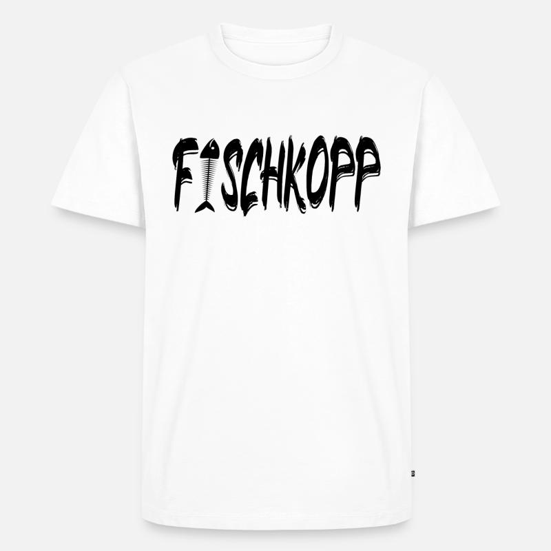 Fischkopp - Männer Premium Bio T-Shirt - Weiß
