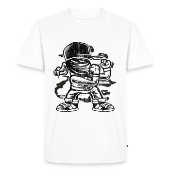 FIGHTERS - Combattez motif cadeau de dessin animé comique Boxer - T-shirt Premium bio Homme - blanc - Devant - Nico (187cm)