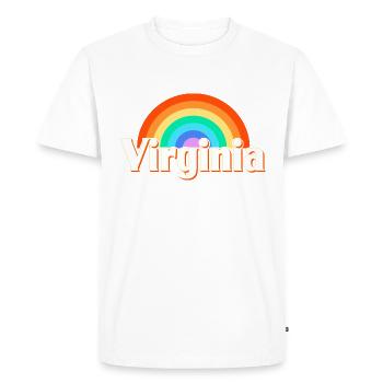 Virginie - T-shirt Premium bio Homme - blanc - Devant - Nico (187cm)