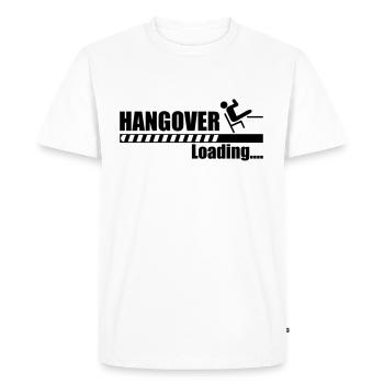 Hangover loading - Men's Premium Organic T-Shirt - white - Front - Nico (187cm)
