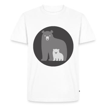Daddy Bear Mom Bear Cool Gift for Daddy Mom - Men's Premium Organic T-Shirt - white - Front - Nico (187cm)