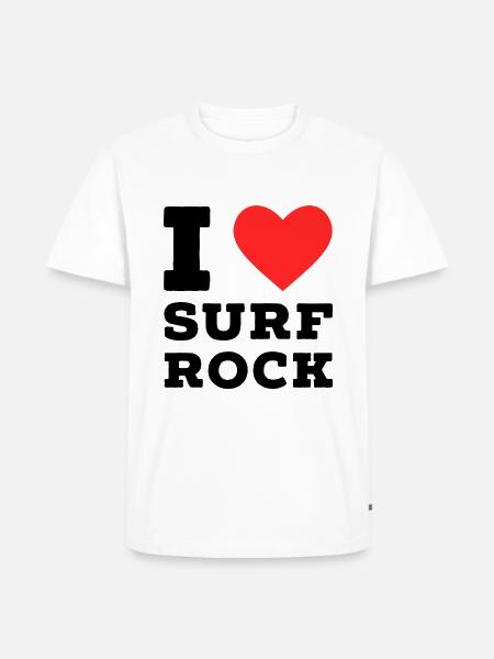I love surf rock - Men's Premium Organic T-Shirt - white