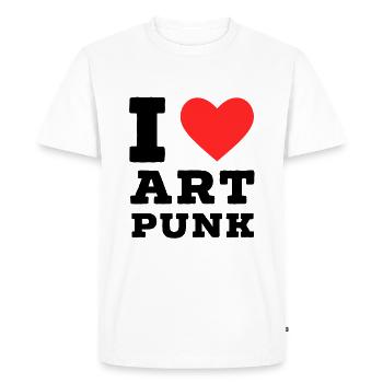 J’adore l’art punk - T-shirt Premium bio Homme - blanc - Devant - Nico (187cm)