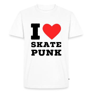 I love skate punk - Men's Premium Organic T-Shirt - white - Front - Nico (187cm)