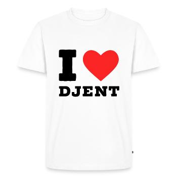 I love djent - Men's Premium Organic T-Shirt - white - Front - Nico (187cm)