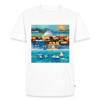 holiday at sea shore - Men's Premium Organic T-Shirt - white - Front - Nico (187cm)