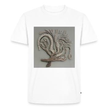 old flowering tree - Men's Premium Organic T-Shirt - white - Front - Nico (187cm)