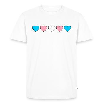 Transgender Heart Transsexual Trans* Heart Trans - Men's Premium Organic T-Shirt - white - Front - Nico (187cm)