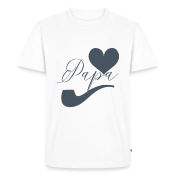 J'aime papa - T-shirt Premium bio Homme - blanc - Devant - Nico (187cm)