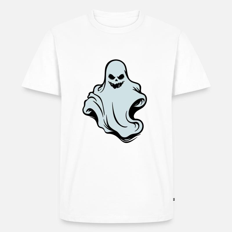Der Geist - the ghost - Männer Premium Bio T-Shirt - Weiß
