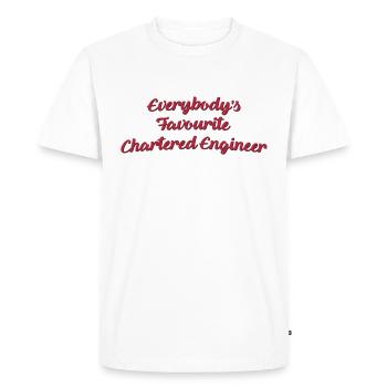 Everybodys favourite chartered engineer - Men's Premium Organic T-Shirt - white - Front - Nico (187cm)