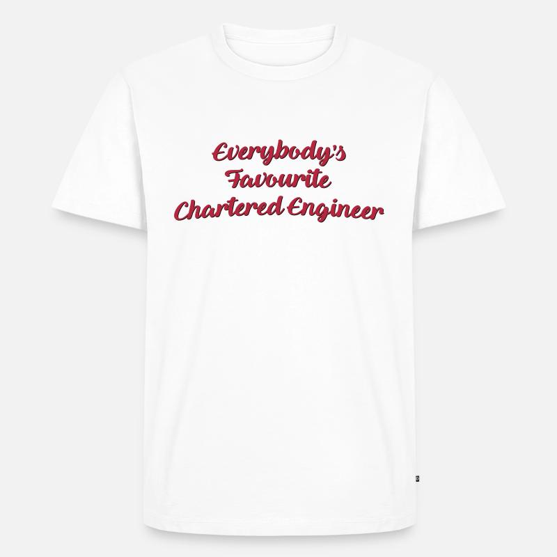 Everybodys favourite chartered engineer - Men's Premium Organic T-Shirt - white